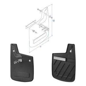 Apărătoare de noroi Fiat Ducato din 07-2006 spate - set de 2 bucăți - Img 3