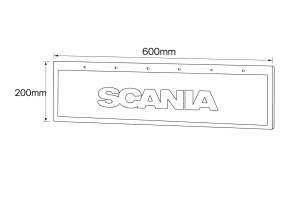 Aparatoare noroi cauciuc - SCANIA 600x200mm - Img 2
