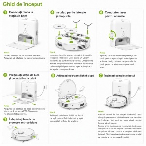 Aspirator robot inteligent cu functie mop 8500Pa, statie auto-golire, navigatie laser LDS, baterie 5200 mAh, perie anti-incurcare, control aplicatie WiFi Extravis - Img 19