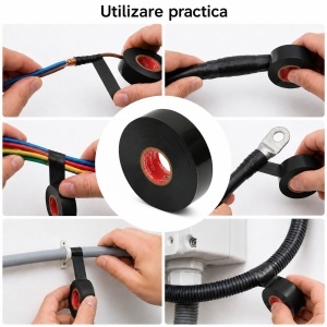 Banda izolatoare neagra vinil 19mm x 20m Premium Super Power 33+ HighPower - Img 4