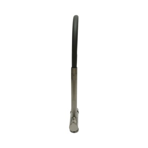 Baterie chiuveta bucatarie Premium din cupru, pipa flexibila, dubla comanda, gri grafit satinat, furtunuri incluse - Img 4