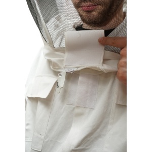 Bluza apicola alba cu masca de protectie tip gluga marimea XL - Img 7