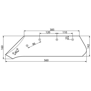 Brazdar dreapta 73004/R Kverneland 160x560mm - Img 2