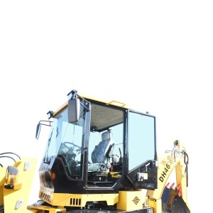 Buldoexcavator articulat compact 1.8T, motor diesel 50CP Euro 3 cu brat excavator, cupa frontala, furci paleti, picon hidraulic THOR - Img 7