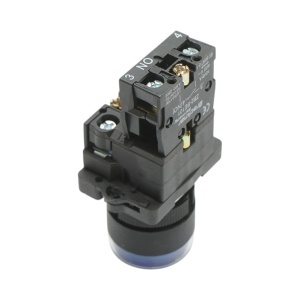 Buton indicator LED albastru cu rezistenta integrata 1NO, 220V, LAY5 Breckner Germany - Img 4