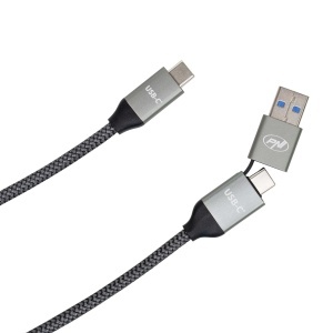 Cablu date si incarcare PNI CD600 USB Type-C la Type-C 60W + adaptor USB Type-C la USB-A, lungime 1m - Img 8