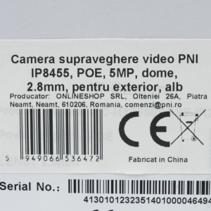Camera supraveghere video PNI IP505JS POE, 5MP, dome, 2.8mm, pentru exterior, alb - Img 5