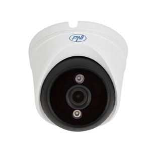 Camera supraveghere video PNI IP808J, POE, 8MP, black light, lentila 2.8mm, pentru exterior, alb - Img 2