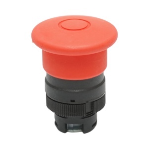 Cap buton comanda ciuperca rosu oprire de urgenta tip push-pull Ø 22mm LAY5 Breckner Germany - Img 1