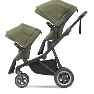 Carucior Thule SLEEK Cadru Negru si Copertina Soft Green (verde kaki) - Img 5