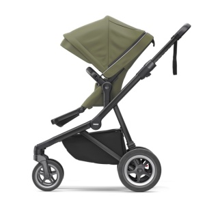 Carucior Thule SLEEK Cadru Negru si Copertina Soft Green (verde kaki) - Img 2