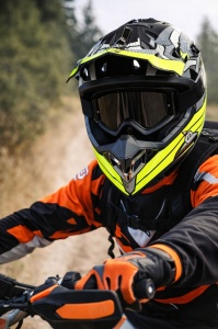 Casca ATV / Enduro SNON L (gri+verde) - Img 4