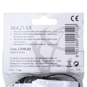 Casca cu microfon Midland MA21-SX cu 1 pin 2.5mm, buton PTT, pentru statii radio - Img 7