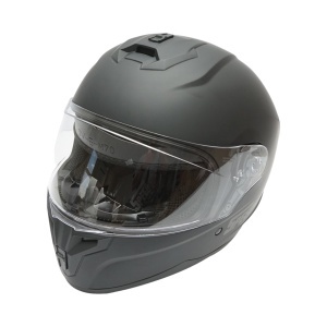 Casca moto integrala neagra cu viziera transparenta, marimea XL Grit Breckner Germany