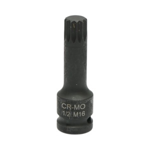 Cheie tubulara de impact bit spline M16, 78mm, patrat 1/2 inch Cr-Mo Breckner Germany
