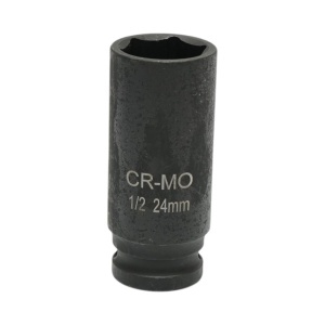 Cheie tubulara de impact lunga 24mm, 78mm, patrat 1/2 inch Cr-Mo Breckner Germany