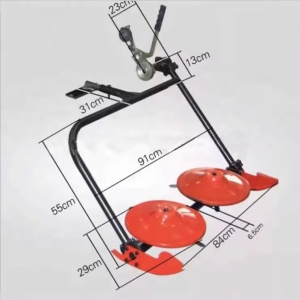 Cositoare rotativa cu 2 discuri pentru motocultor (prindere curea) - Img 2