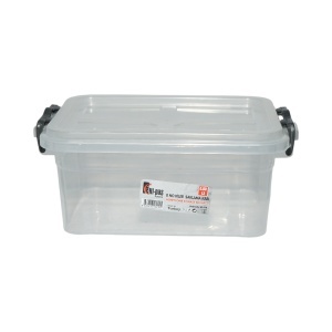 Cutie depozitare 0.8L transparenta cu capac din plastic 160x120x70mm
