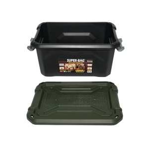 Cutie, lada depozitare heavy duty 12L cu capac, verde 385x295x175mm Breckner Germany - Img 4
