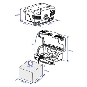 Cutie portbagaj pe carligul de remorcare TowBox Evo, Verde - Img 3