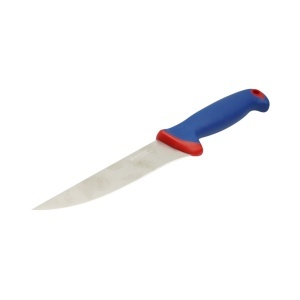 Cutit dezosat profesional 15cm, lama otel 5Cr15MoV, maner Nylon albastru-rosu Breckner Germany - Img 2