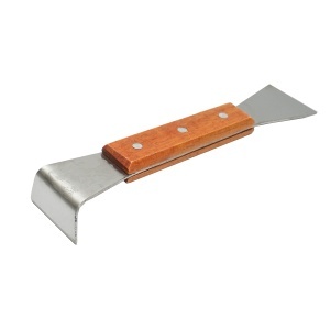 Dalta apicola din inox tip L cu maner din lemn 200x45mm - Img 3