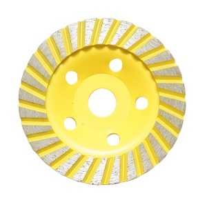 Disc diamantat turbo segmentat tip cupa 125x22.23mm pentru slefuire beton, granit, piatra Crownman