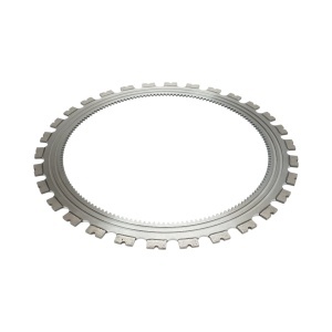 Disc inelar diamantat segmentat 410mm, 30 dinti, caneluri interioare antrenare pentru masina de taiat beton Breckner Germany - Img 2