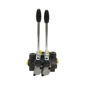Distribuitor hidraulic cu 2 manete debit 40L/min cu levier si reductie incluse -15 /+80 Breckner Germany - Img 4