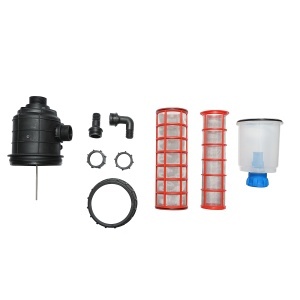 Filtru erbicidator transparent cu 2 site si valva autocuratare, racord 25mm - Img 2