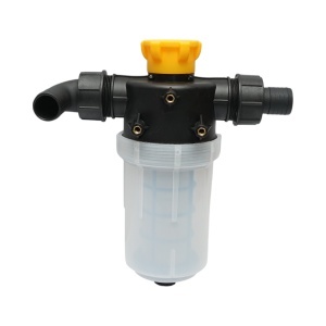 Filtru erbicidator transparent cu sita si valva autocuratare, racord 38mm - Img 2