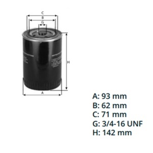 Filtru ulei Tractor Forestier cu motor Perkins, Massey Ferguson, Case, New Holland P554403 W940/24 - Img 4