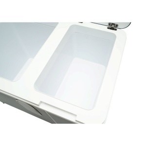 Frigider auto 45L cu compresor 12V-24V-220V, 45W, afisaj LCD, zona dubla de racire, albastru 616x386x451mm - Img 10