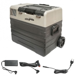 Frigider auto cu compresor si roti tip troler 52L 12-24-220V 60W