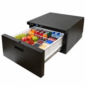 Frigider camion incorporabil 20L cu compresor 45W, afisaj LED digital, negru 565x440x260mm