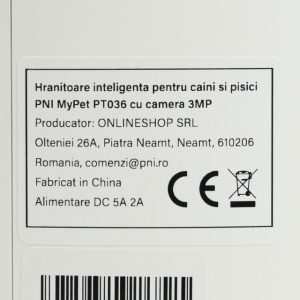 Hranitoare inteligenta pentru caini si pisici PNI MyPet PT036 cu camera 3MP incorporata, capacitate rezervor hrana 6 litri, control din Tuya Smart, functie inregistrare vocala, programare mese, vizibi - Img 8