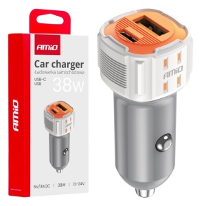 Incarcator USB-A + USB-C 38W 12/24V AMIO