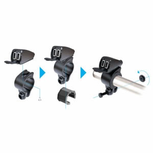 Incărcător USB dublu cu fixare pe ghidon - Img 2
