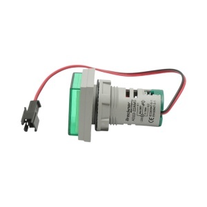 Indicator digital ampermetru LED verde 0-100A, 220V/380V Ø 22mm Breckner Germany - Img 3