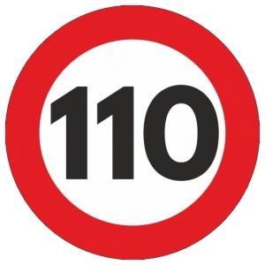 Indicator limitare viteza autocolant 110 km/ora Ø12