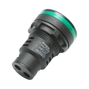Indicator semnalizare LED verde 220V AC 30mm Breckner Germany - Img 3