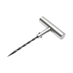 Instrument vulcanizare tip spirala cu maner metalic T pentru inserare snur anvelope