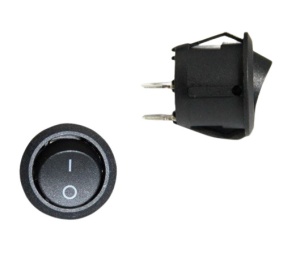 Intrerupator auto rotund cu 2 pozitii Ø 20mm