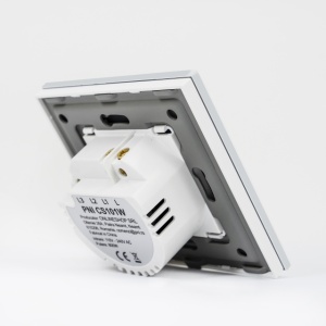 Intrerupator cap scara si cap cruce simplu cu touch PNI CS101W din sticla, alb cu LED indicator, 800W - Img 7