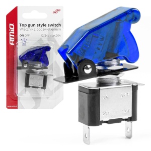 Intrerupator/comutator albastru 12/24V AMIO