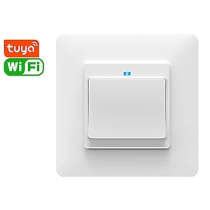 Intrerupator inteligent simplu PNI SmartHome WS121 pentru control lumini prin internet cu App Tuya Smart, compatibil Amazon Alexa si Google Home