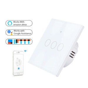 Intrerupator inteligent triplu cu touch PNI SafeHome PT303 WiFi, 10A, comanda prin internet, aplicatie de mobil Tuya Smart, integrare in scenarii si automatizari smart cu alte produse compatibile Tuya - Img 6