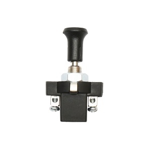 Intrerupator scurt on-off 12V/5A pull switch cu piulita prindere metalica Breckner Germany - Img 3