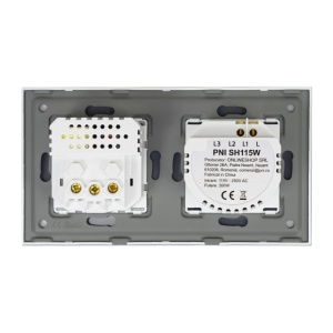 Intrerupator simplu PNI SH115W din sticla cu touch, combinat cu priza Schuko si mufe USB - Img 6