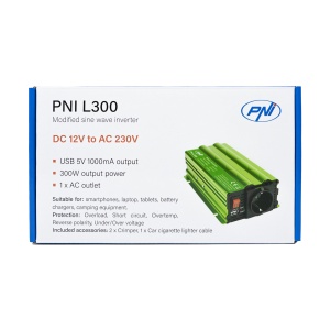 Invertor de tensiune PNI L300 alimentare 12V iesire 230V 300W - Img 11